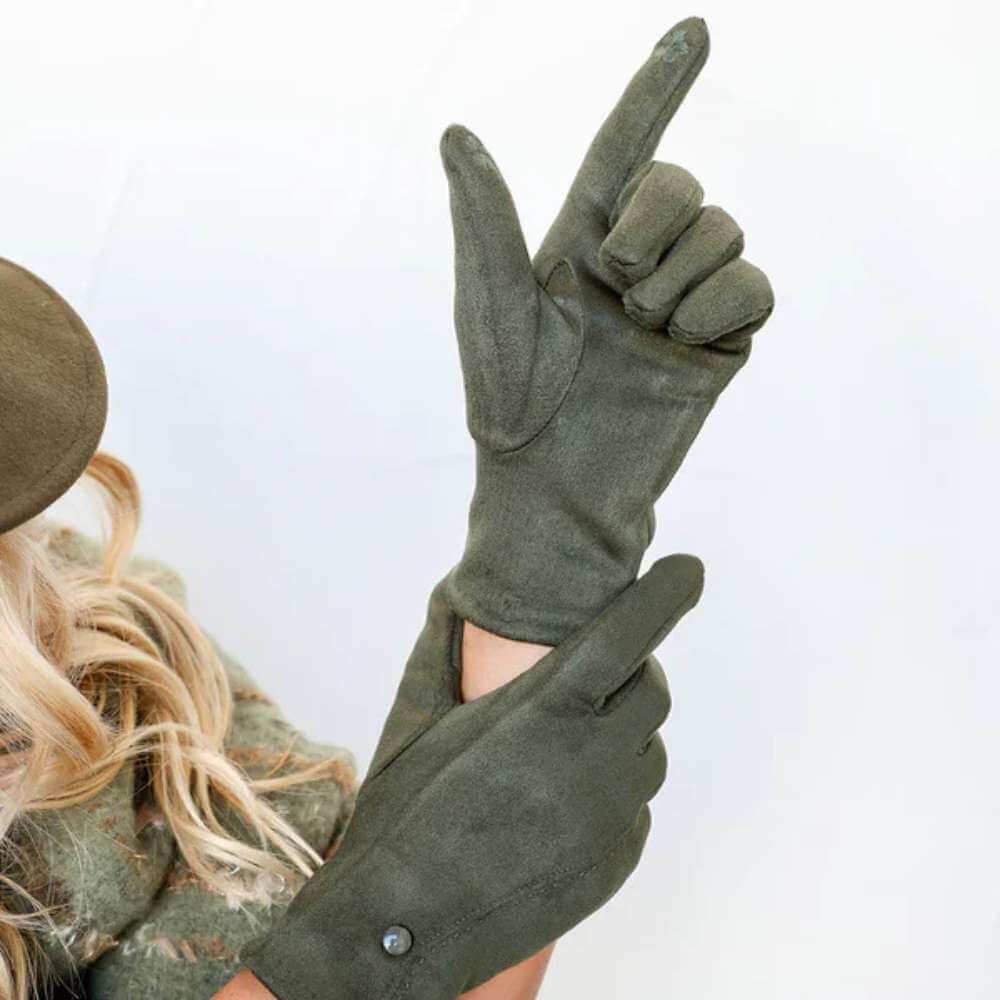 Stretch Gloves - Khaki - Funky Gifts NZ