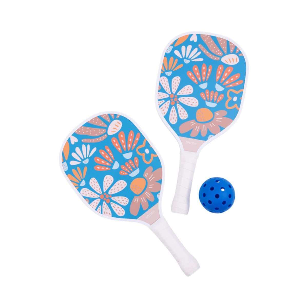 Summer Blue Floral Pickle Ball Set - Funky Gifts NZ