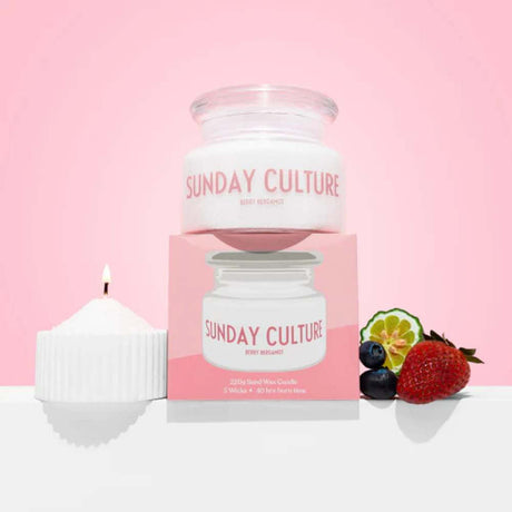 Sunday Culture Sand Wax - Berry Bergamot Candle - Funky Gifts NZ