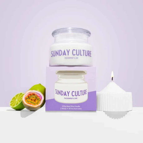 Sunday Culture Sand Wax - Passionfruit & Lime Candle - Funky Gifts NZ