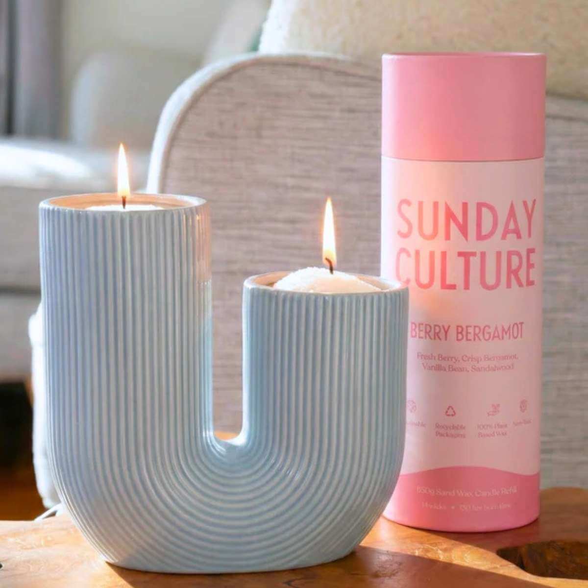 Sunday Culture Sand Wax Ready To Pour - Berry Bergamot 650g - Funky Gifts NZ