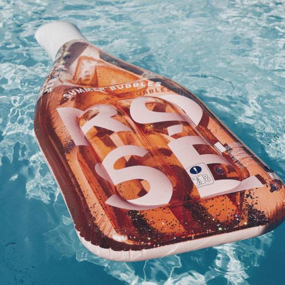 SunnyLife Luxe Lie On Float - Rose Bottle - Funky Gifts NZ