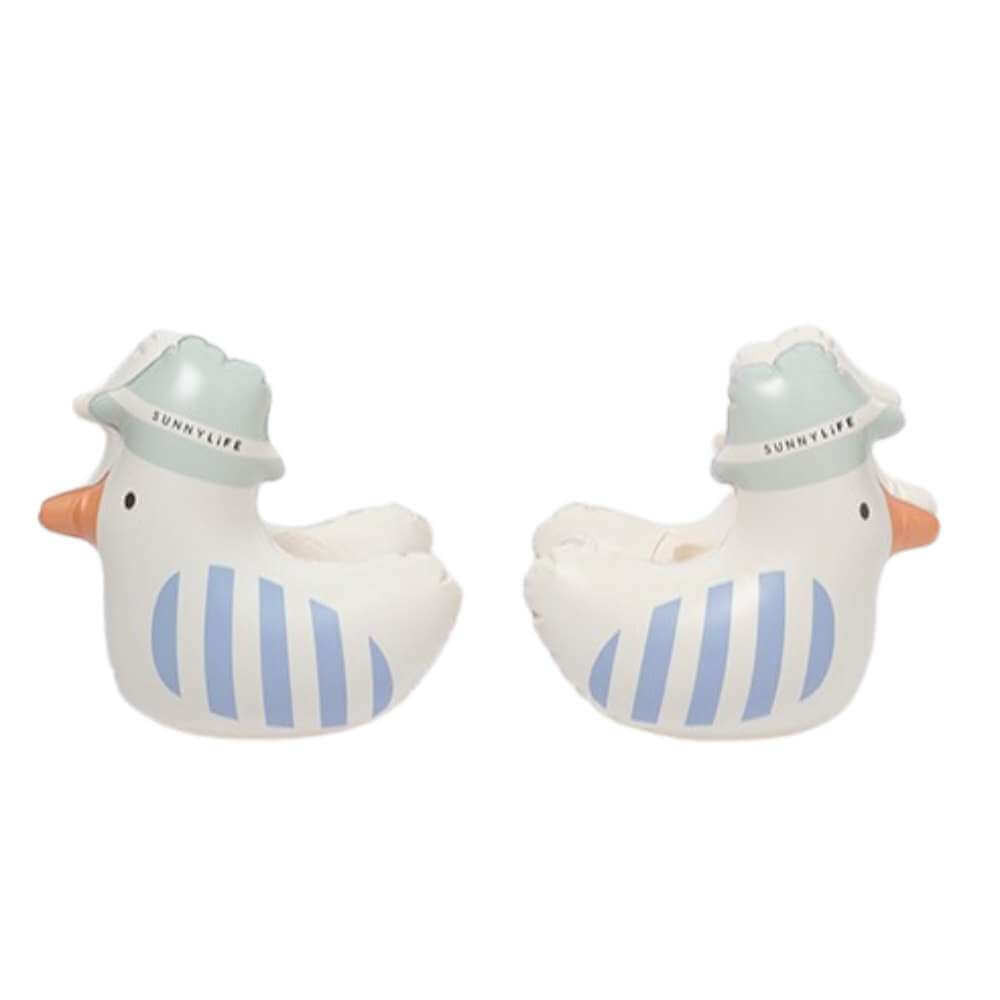 SunnyLife Inflatable Arm Bands Sid The Seagull Blue - Funky Gifts NZ