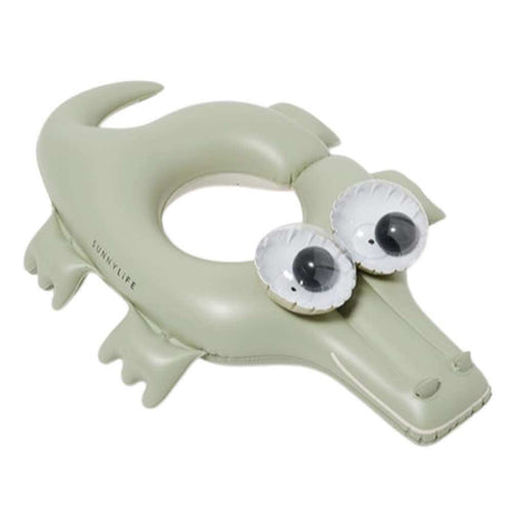 SunnyLife Kids Tube Pool Ring Cookie The Croc Khaki - Funky Gifts NZ