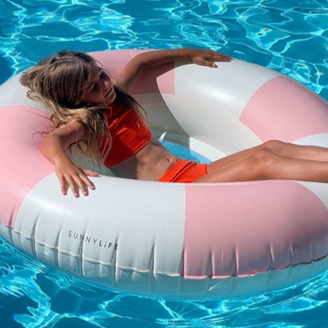 SunnyLife Tube Pool Ring Stole My Heart Pink - Funky Gifts NZ
