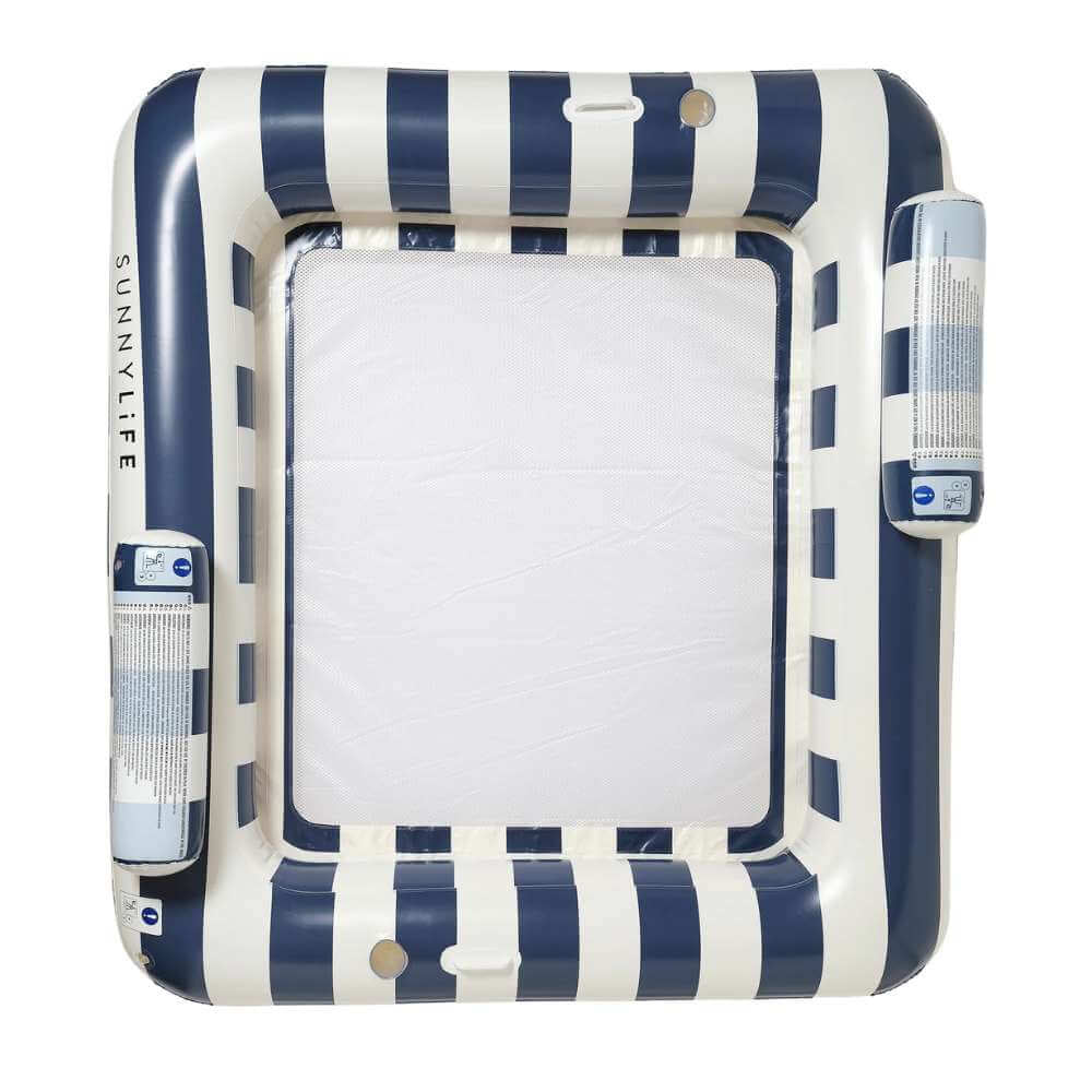 SunnyLife Luxe Twin Hammock Float Le Weekend Navy Stripe - Funky Gifts NZ