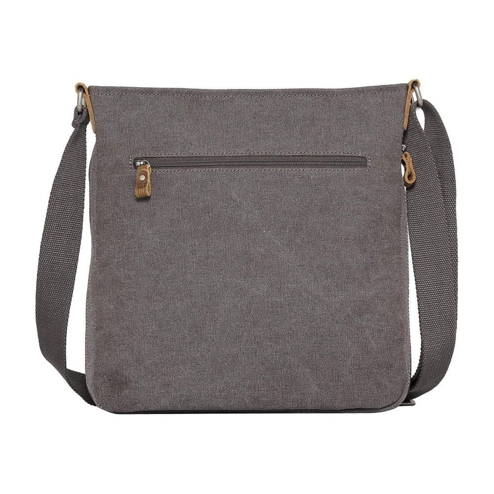 Troop London Classic Canvas Across Body Bag - Charcoal TRP0236 - Funky Gifts NZ