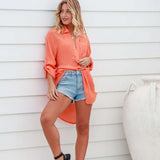 Retreat Shirt Dress Tangerine - Funky Gifts NZ