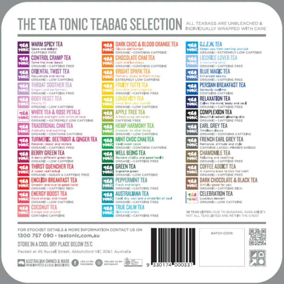 Tea Tonic Gourmet Tin - Mini Tea Chest - Funky Gifts NZ