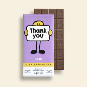 'Thank You' - Milk Chocolate Gift Bar - Funky Gifts NZ