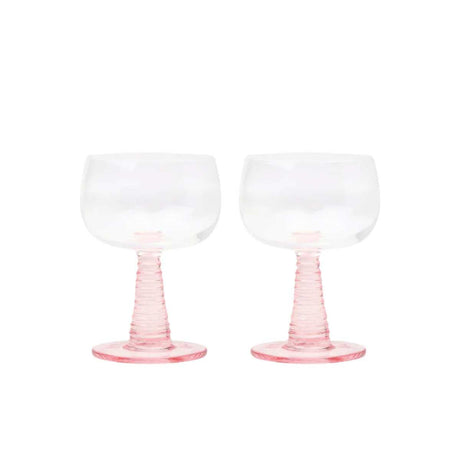 The Romy Wine Glasses Set of 2 - Blush - Funky Gifts NZ