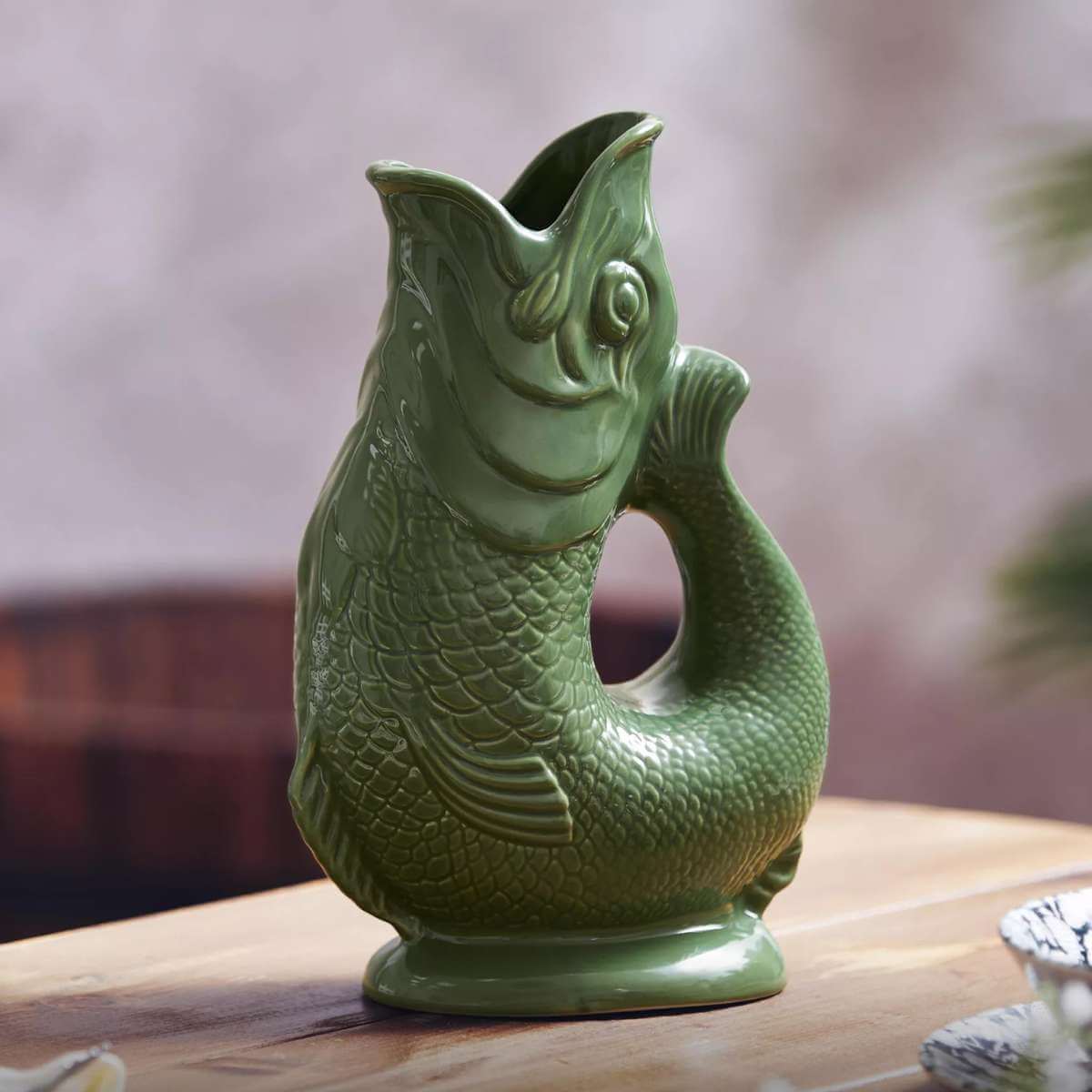 The Wade Fish Jug in Green 1.2 Litre - Funky Gifts NZ