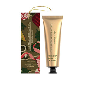 Therapy Festive Collection Hand Cream 50ml - White Lily & Holly - Funky Gifts NZ
