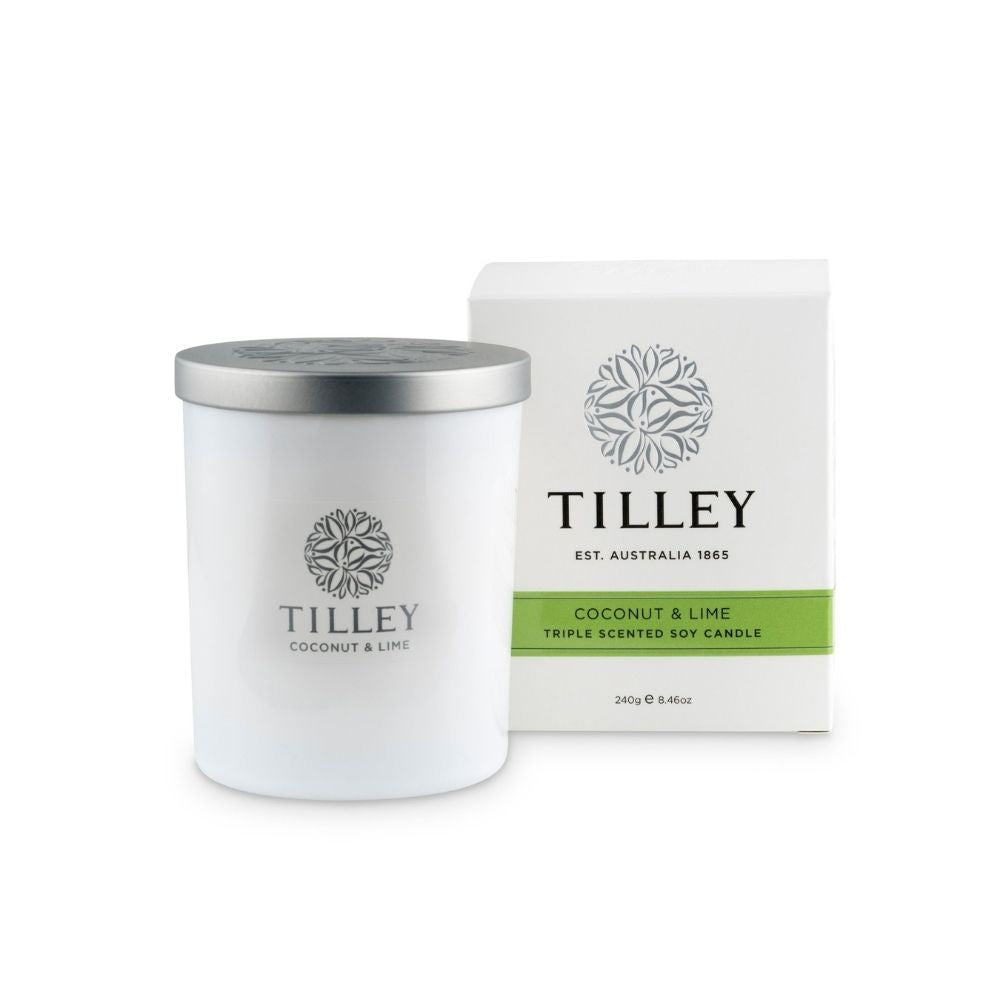 Tilley Soy Candle - Coconut & Lime - Funky Gifts NZ