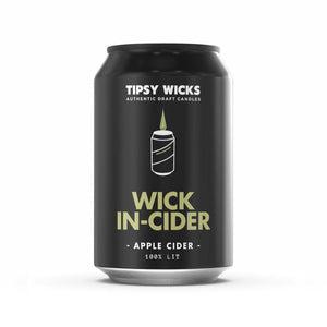Tipsy Wicks Can Candle - Wick in Cider - Funky Gifts NZ