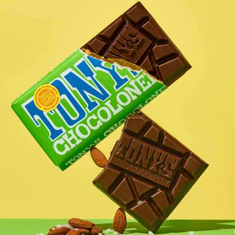 Tony's Chocolonely Dark Almond Sea Salt - Funky Gifts NZ
