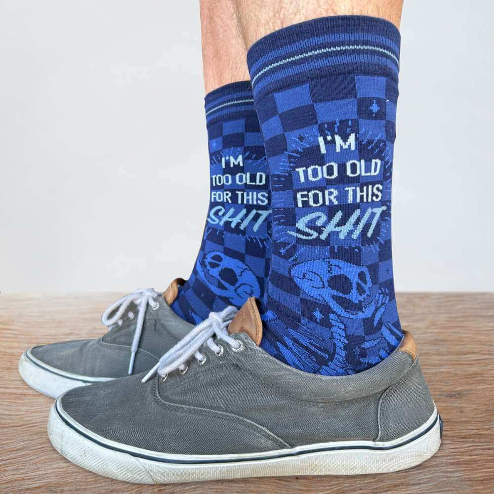 Too Old For This Shit Men's Socks - Funky Gifts NZ