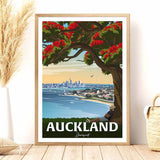 A4 Travel Poster - Auckland Devonport - Funky Gifts NZ