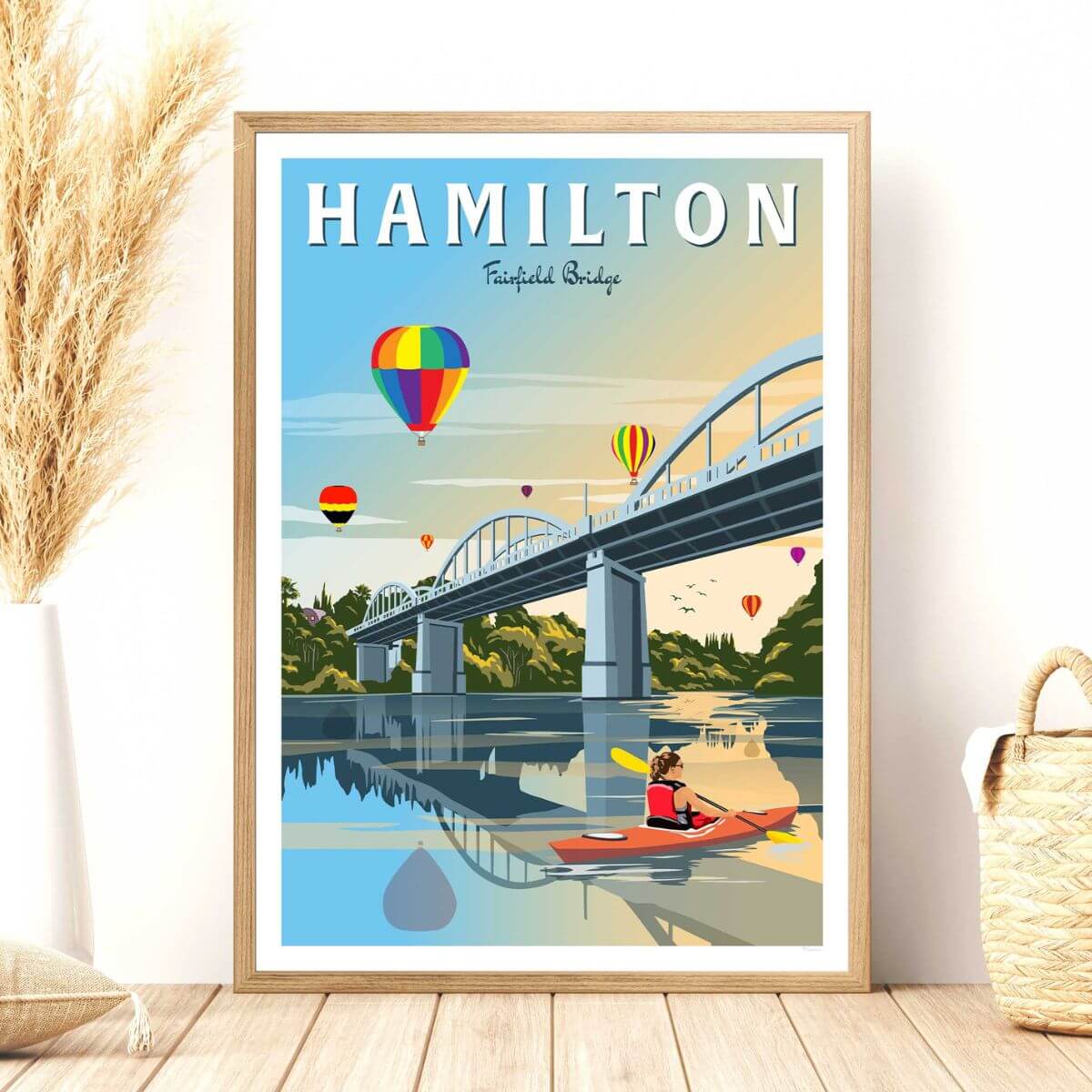 A4 Travel Poster - Hamilton - Funky Gifts NZ