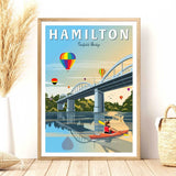 A4 Travel Poster - Hamilton - Funky Gifts NZ