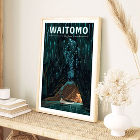 A4 Travel Poster - Waitomo Caves - Funky Gifts NZ