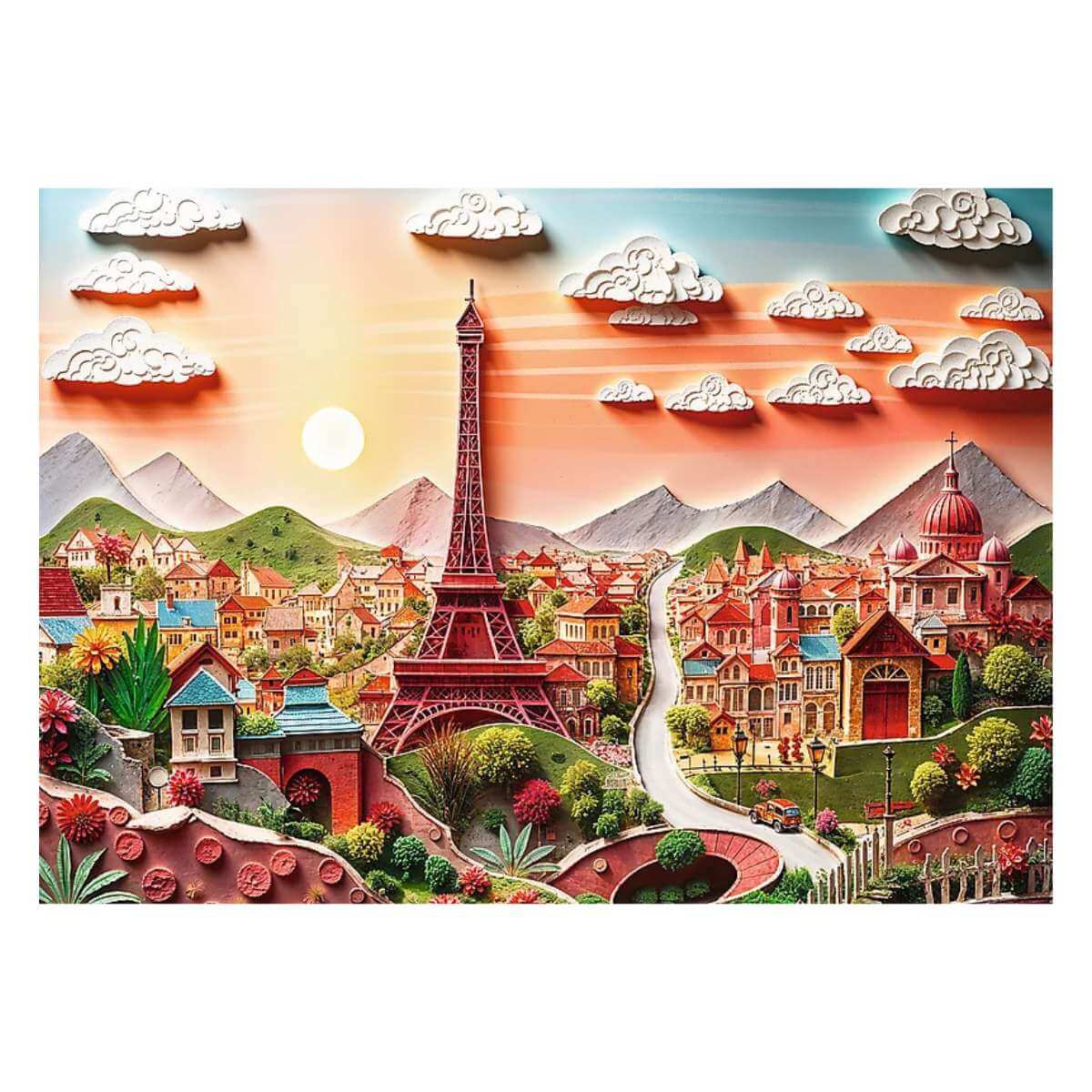 Trefl Puzzle "1000"- Paper Art: Paris - Funky Gifts NZ