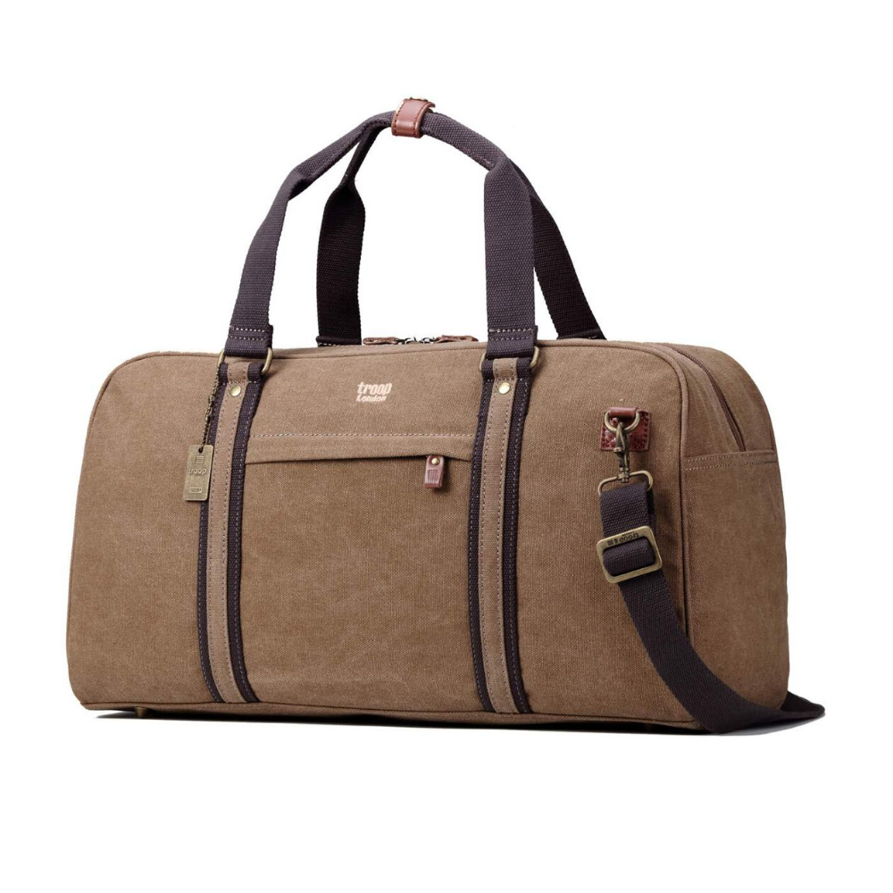 Troop Explorer Hold All Travel Duffel Bag - Brown - Funky Gifts NZ