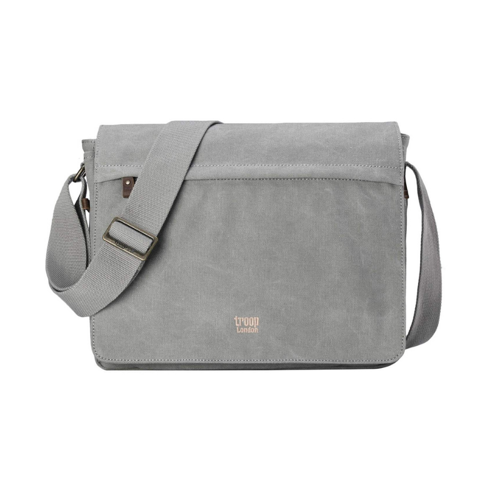 Troop Classic Messenger Bag (Front Flap) - Ash Grey TRP0240 - Funky Gifts NZ