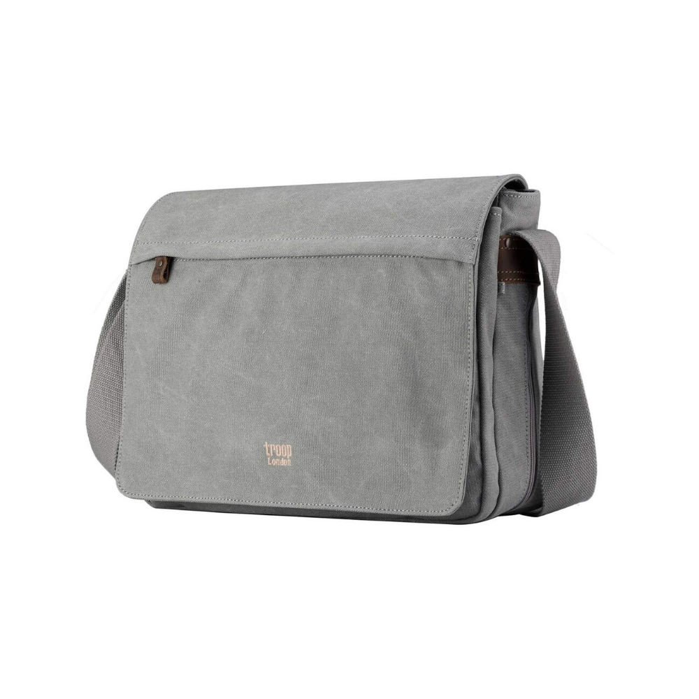 Troop Classic Messenger Bag (Front Flap) - Ash Grey TRP0240 - Funky Gifts NZ