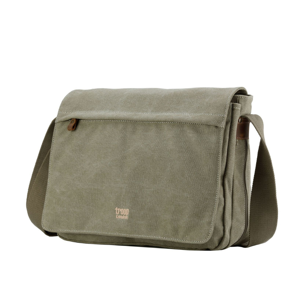 Troop Classic Messenger Bag (Front Flap) - Khaki TRP0240 - Funky Gifts NZ