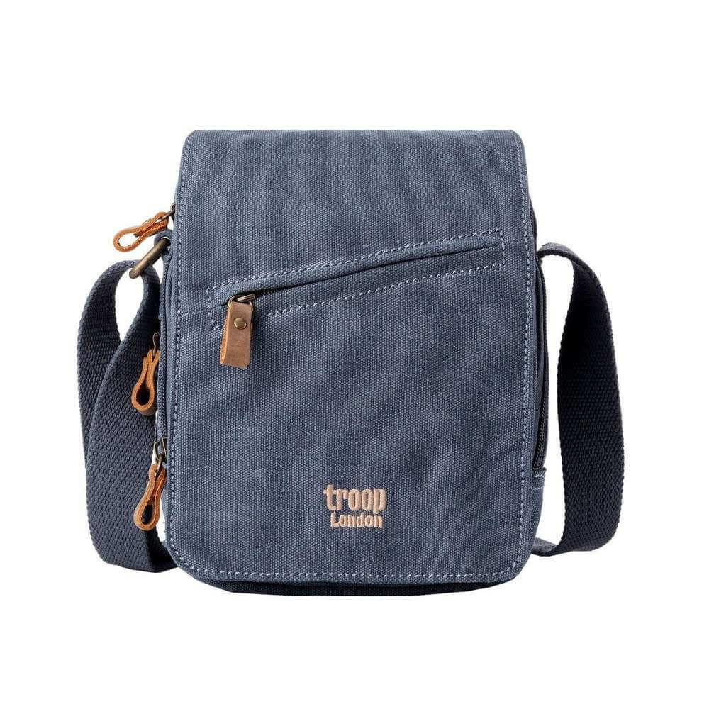 Troop Small Zip Front Cross Body Bag - Blue TRP0239BL - Funky Gifts NZ