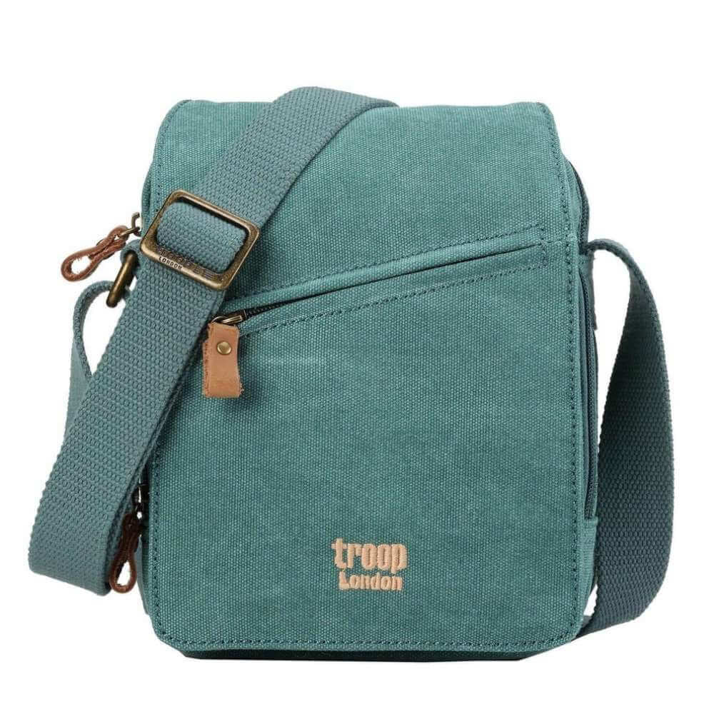 Troop Small Zip Front Cross Body Bag - Turquoise TRP0239TQ - Funky Gifts NZ