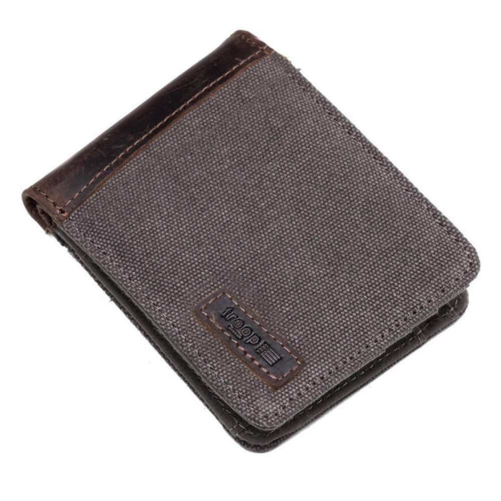 Troop Idaho Canvas Wallet - Charcoal - Funky Gifts NZ