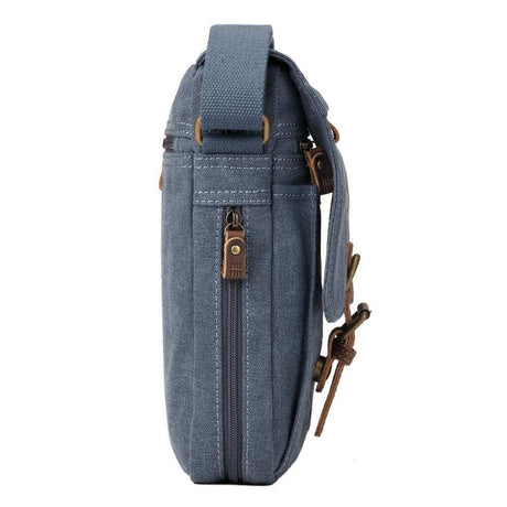 Troop London Classic Canvas Across Body Bag - Blue TRP0211 - Funky Gifts NZ