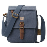 Troop London Classic Canvas Across Body Bag - Blue TRP0211 - Funky Gifts NZ