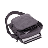 Troop Small Zip Front Cross Body Bag - Charcoal TRP0239BK - Funky Gifts NZ