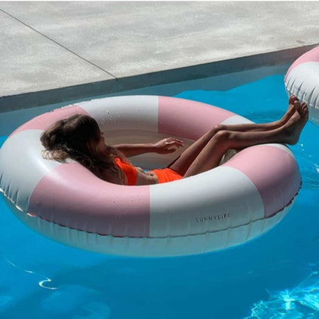 SunnyLife Tube Pool Ring Stole My Heart Pink - Funky Gifts NZ