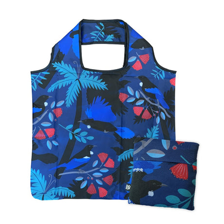 NZ Fold Out Bag (recycled) - Tui Splendour - Funky Gifts NZ