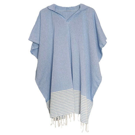 Turkish Towel Hoodie- Blue - Funky Gifts NZ