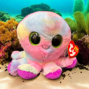 TY Beanie Bubbles Rainbow Octopus - Funky Gifts NZ