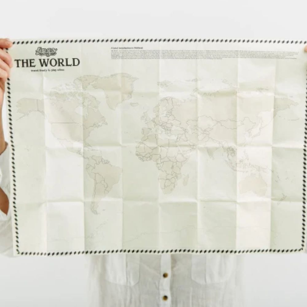 Tyvek Travel Map - Funky Gifts NZ