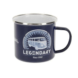 VW T1 Bus Enamel Mug 500ml - Legendary Blue - Funky Gifts NZ