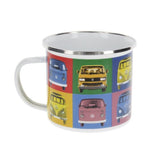 VW T1 Bus Enamel Mug 500ml - Multi Colour - Funky Gifts NZ