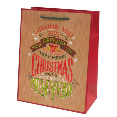 Very Merry Christmas Medium Gift Bag - Funky Gifts NZ