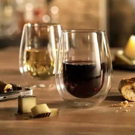 Vitals Double Wall Wine Glass - Funky Gifts NZ