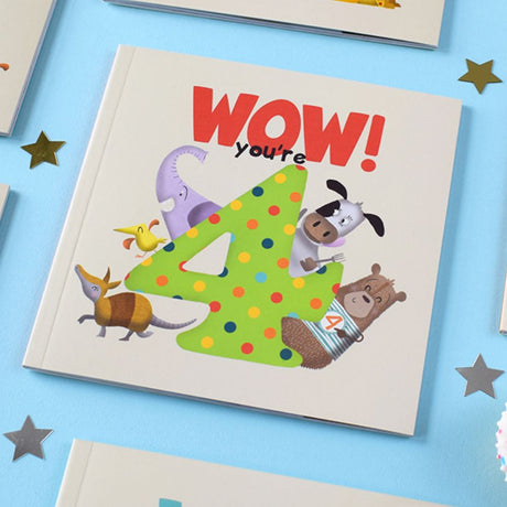 Birthday Book - WOW! You're 4 - Funky Gifts NZ