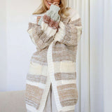 Wanderlight Longline Cardie - Natural Camel - Funky Gifts NZ