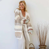 Wanderlight Longline Cardie - Natural Camel - Funky Gifts NZ