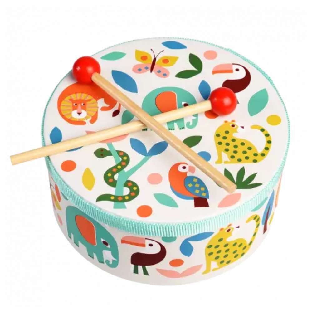 Wild Wonders Drum With Drumsticks - Funky Gifts NZ