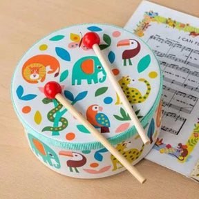 Wild Wonders Drum With Drumsticks - Funky Gifts NZ